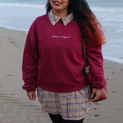 powerful embroidered sweatshirt | 4 colours