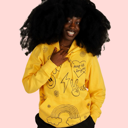 hippie heart hand-painted hoodie