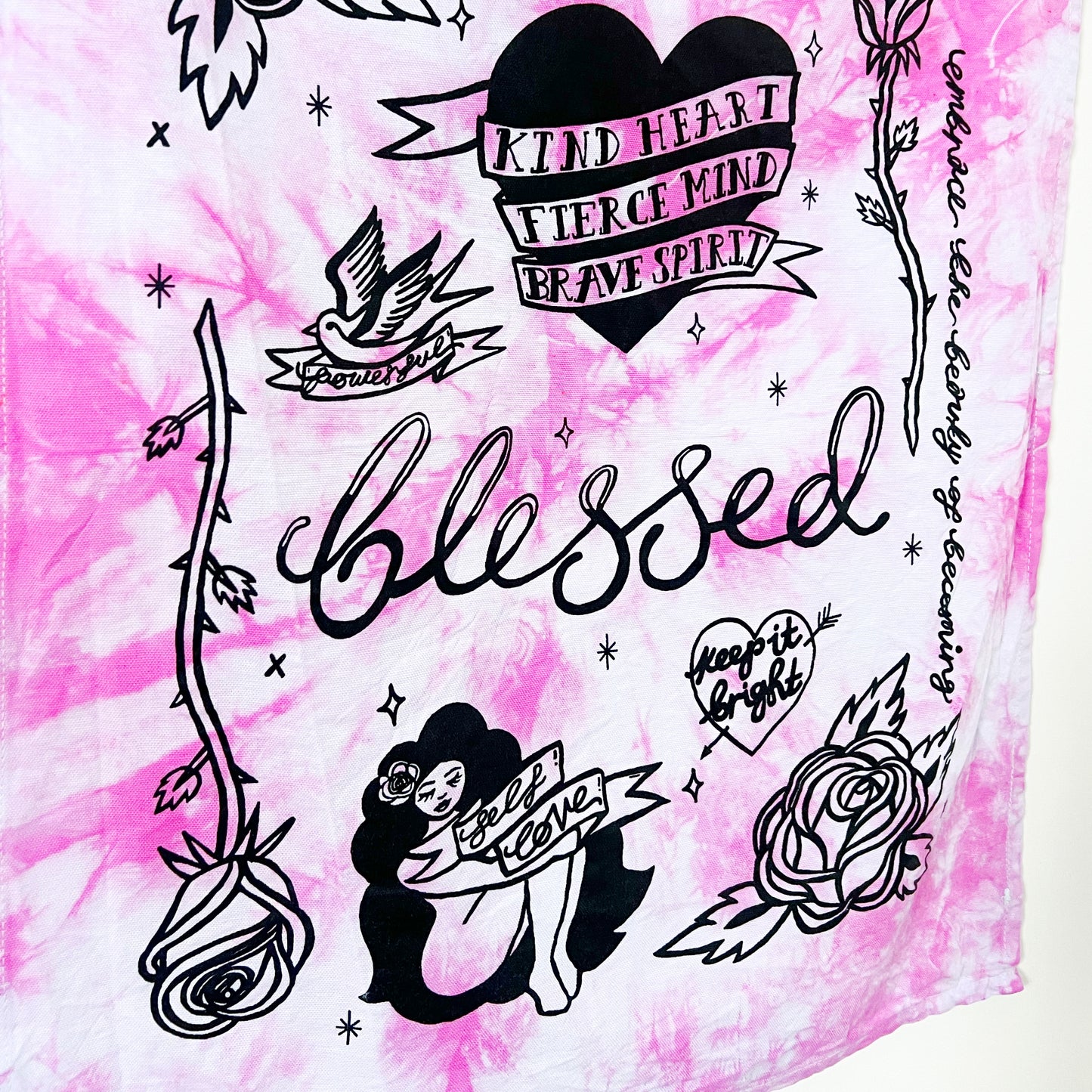 tattoo flash wall hanging - candy floss
