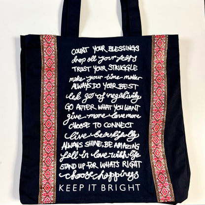 the reminders tote bag