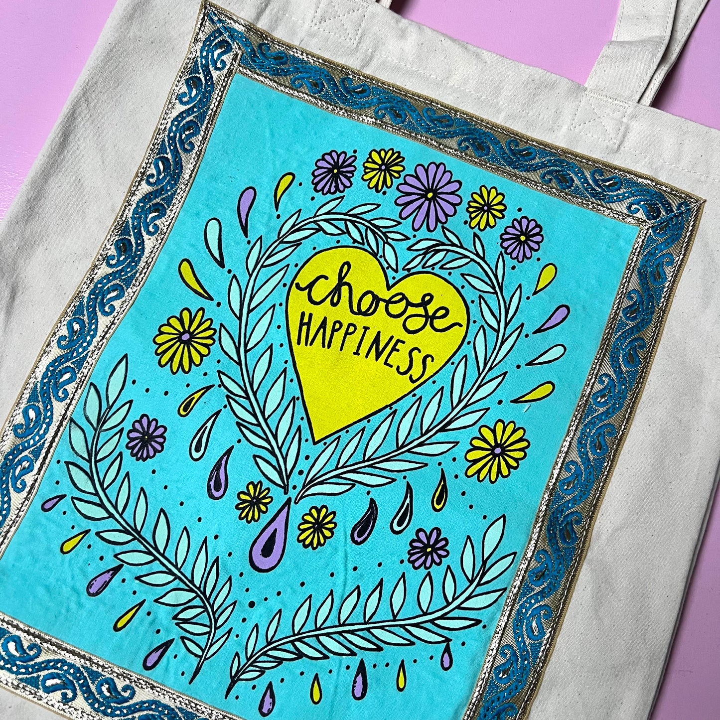 choose happiness tote bags | 4 colours