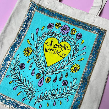 choose happiness tote bags | 4 colours