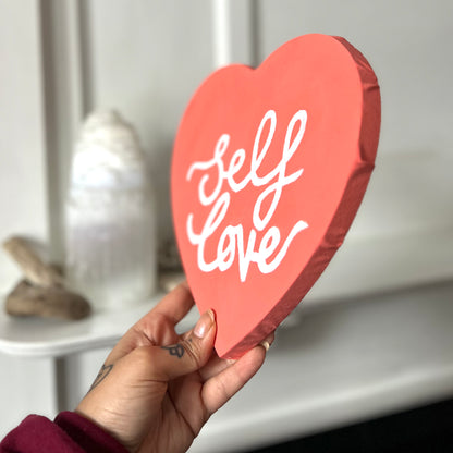 mini heart canvases