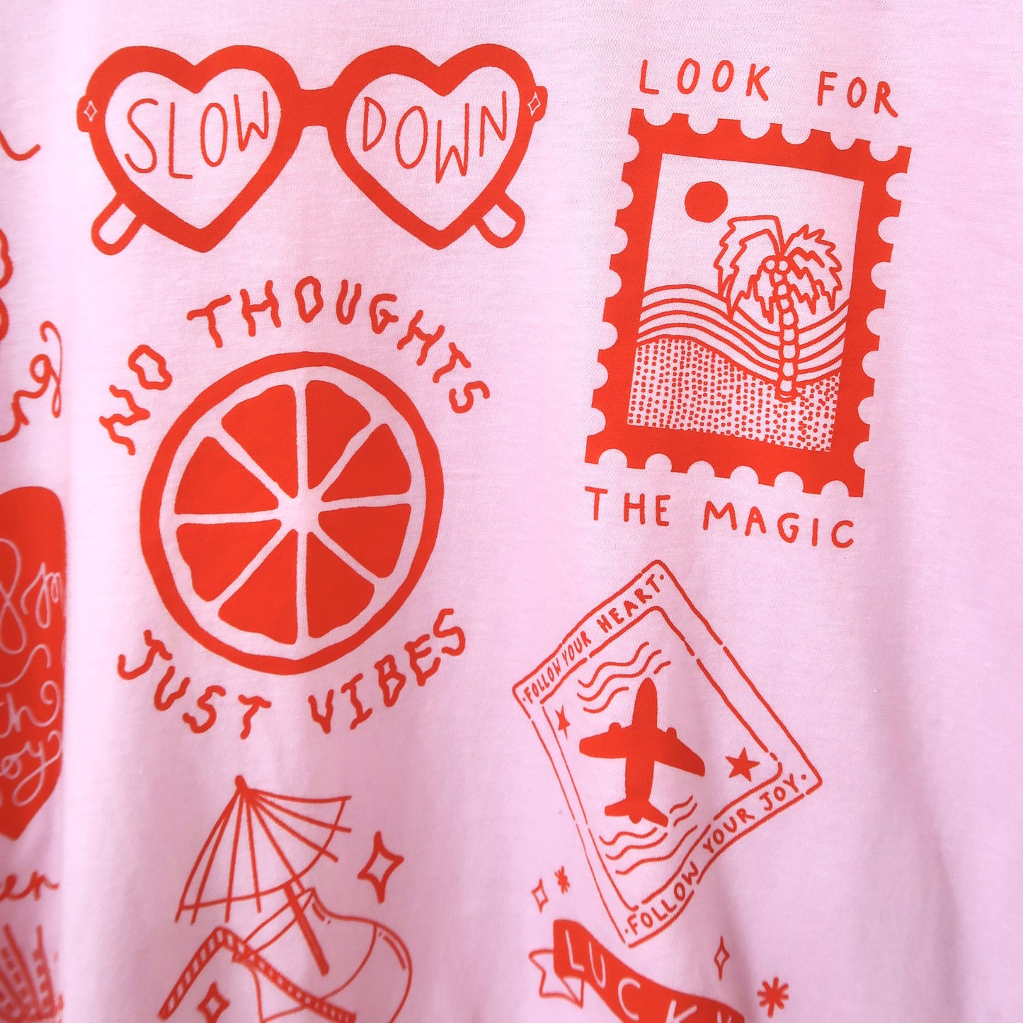 brighter days t-shirt - pink & orange