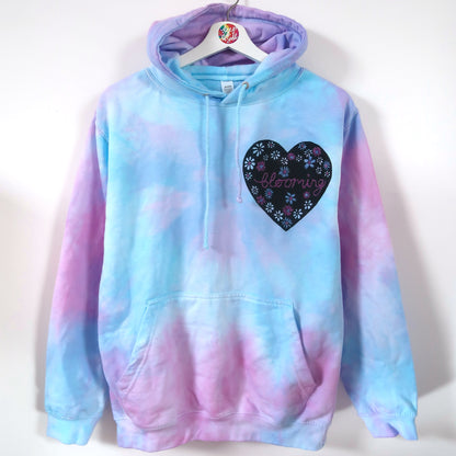 blooming tie dye hoodie