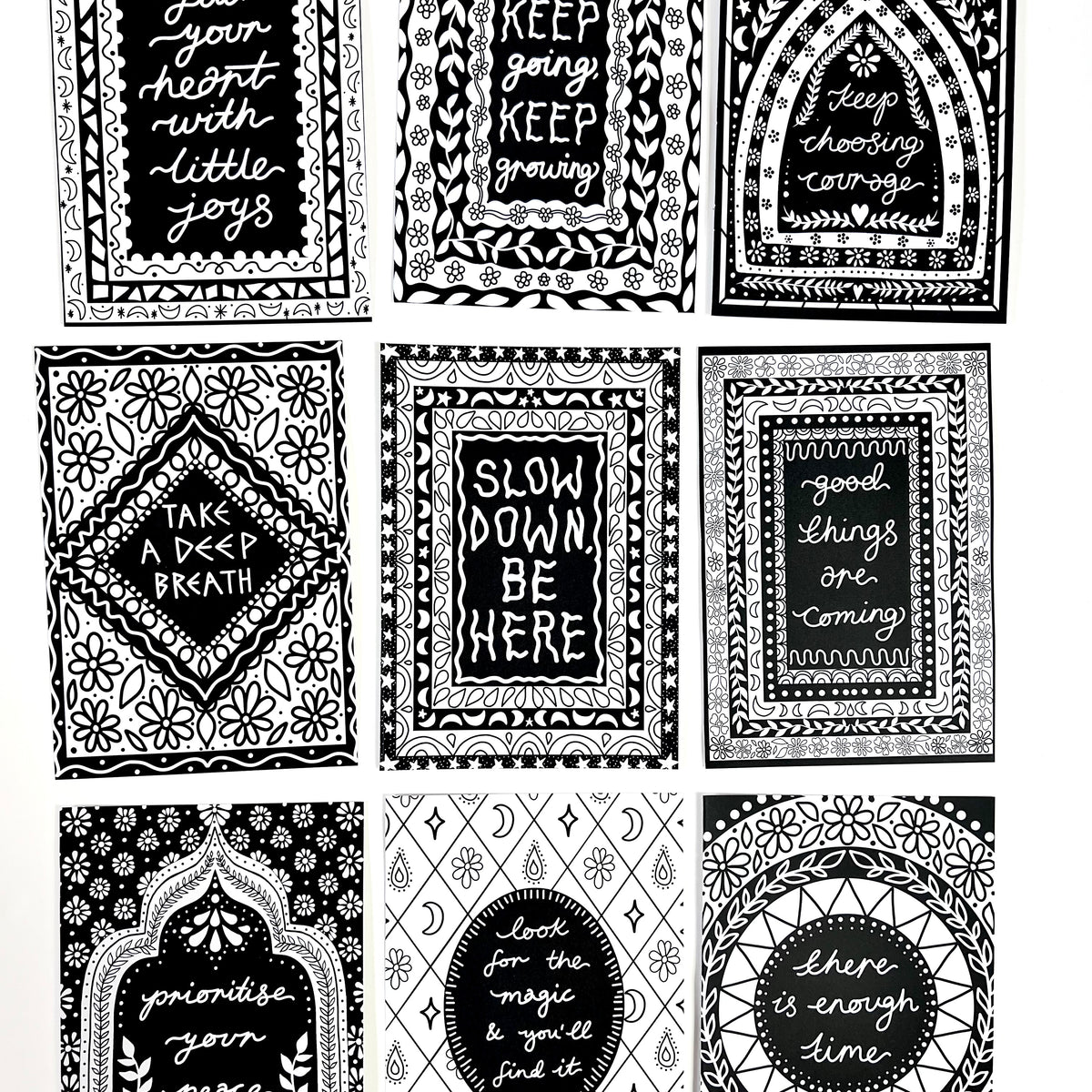 keep it bright colouring book - 10 prints