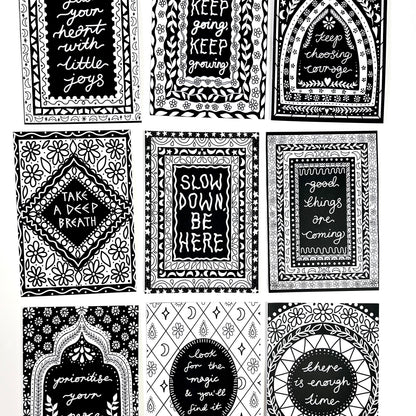 keep it bright colouring book - 10 prints