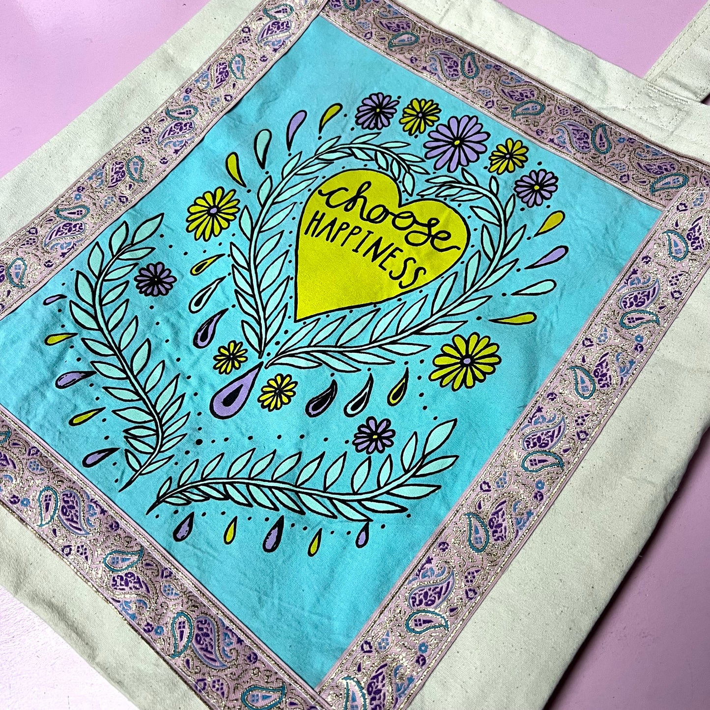 choose happiness tote bags | 4 colours