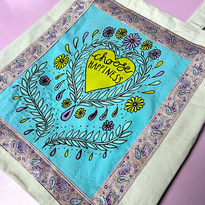 choose happiness tote bags | 4 colours