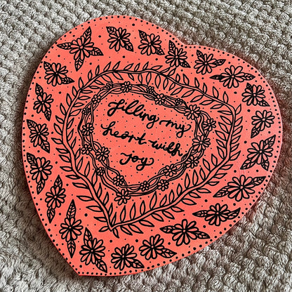filling my heart with joy - heart canvas
