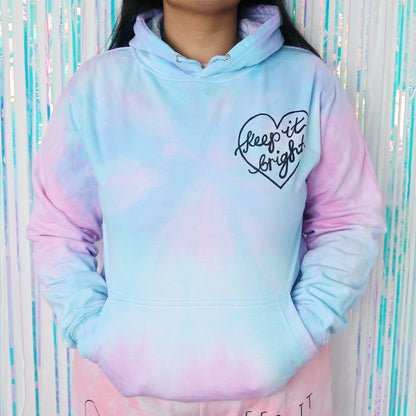 keep it bright tie dye hoodie - S