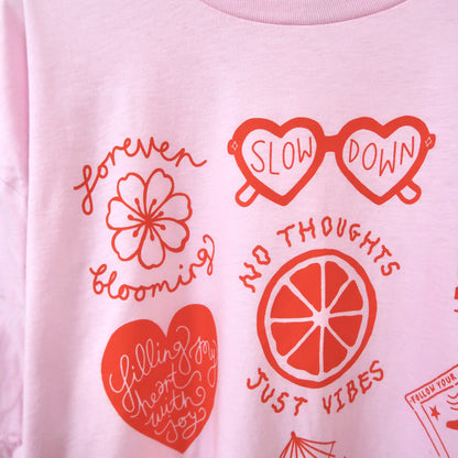 brighter days t-shirt - pink & orange