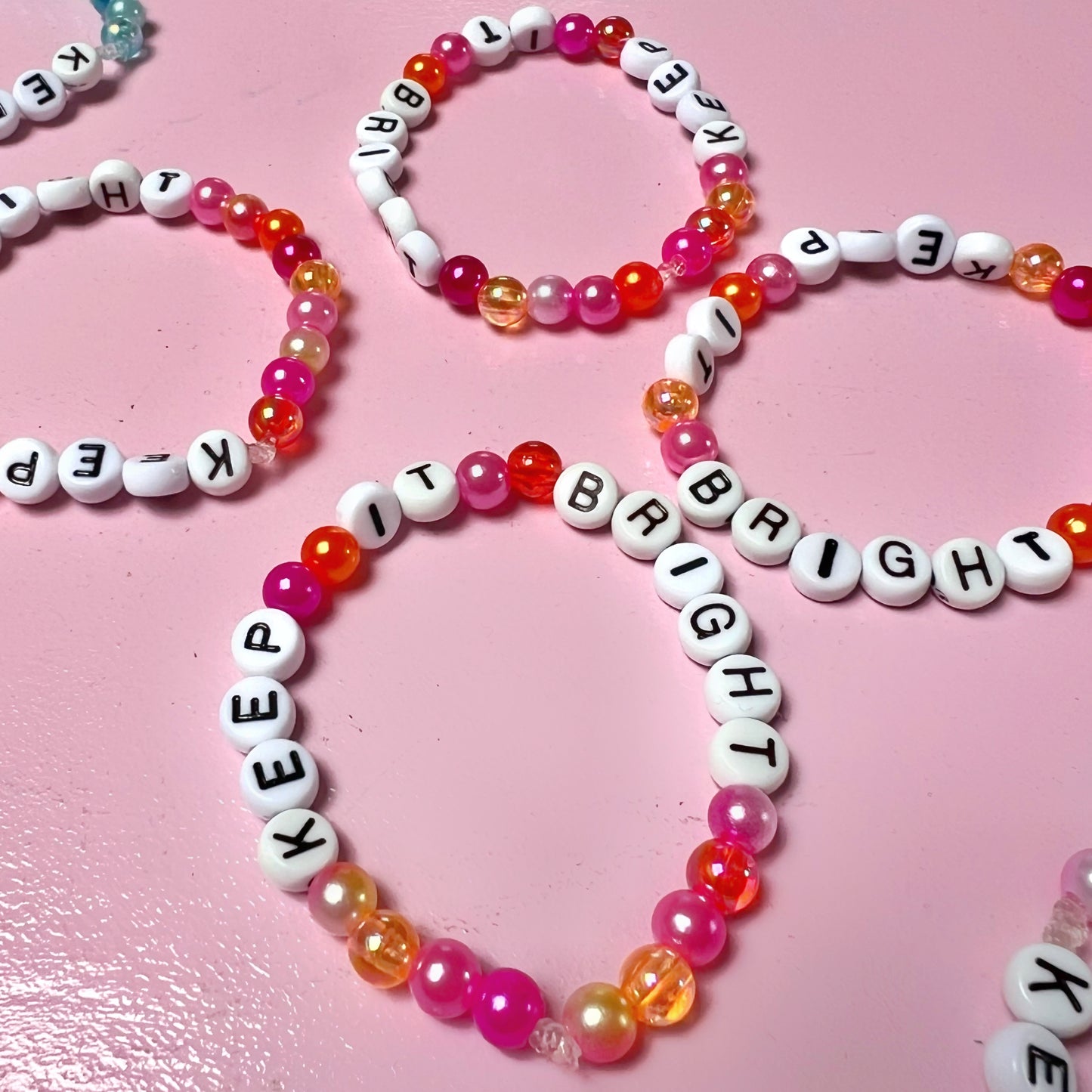 keep it bright beaded bracelets