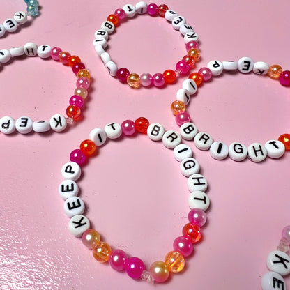 keep it bright beaded bracelets