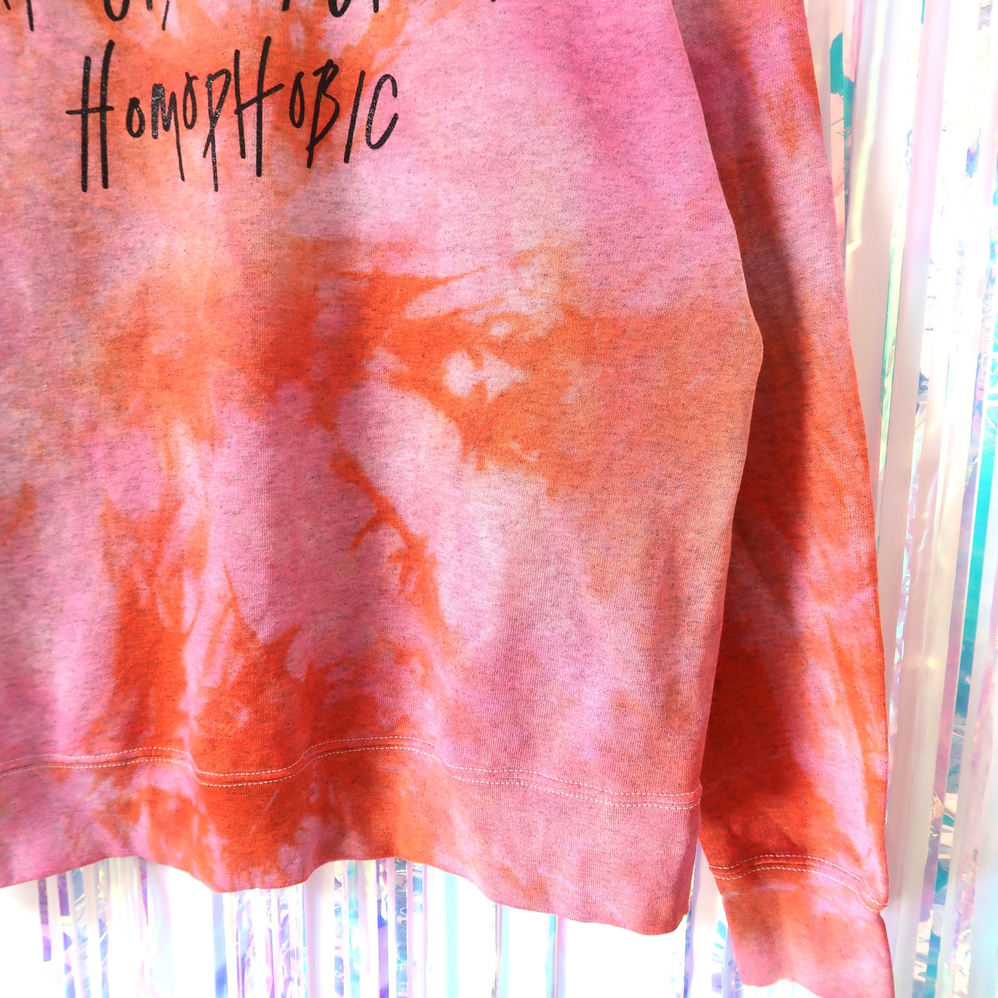 no-one is born racist, sexist or homophobic tie dye sweatshirt - L