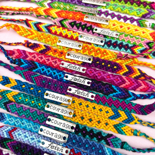woven affirmation bracelets