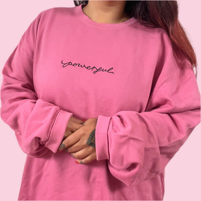 powerful embroidered sweatshirt | 4 colours