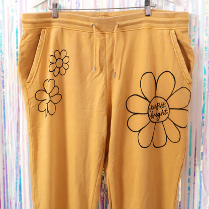 flower power lounge pants - yellow