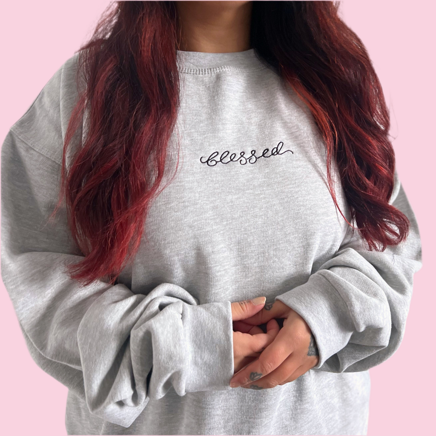 blessed embroidered sweatshirt | 4 colours
