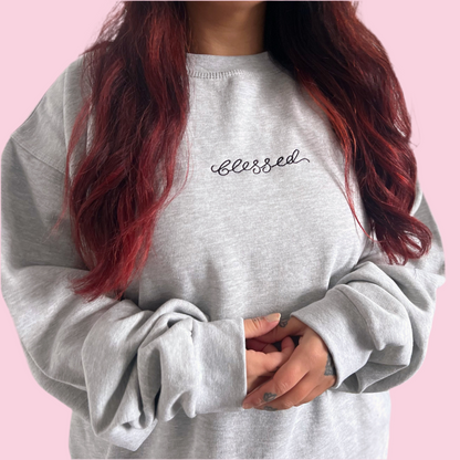 blessed embroidered sweatshirt | 4 colours