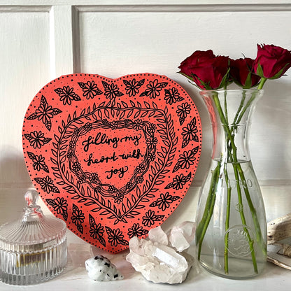 filling my heart with joy - heart canvas
