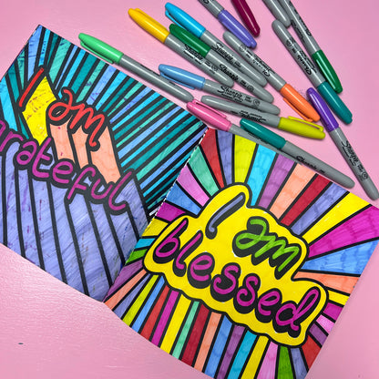 affirmation colouring book
