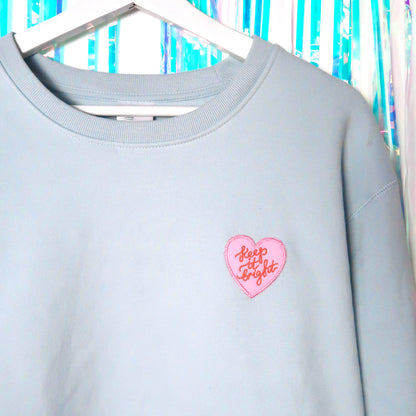 keep it bright embroidered sweatshirt - blue