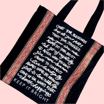 the reminders tote bag
