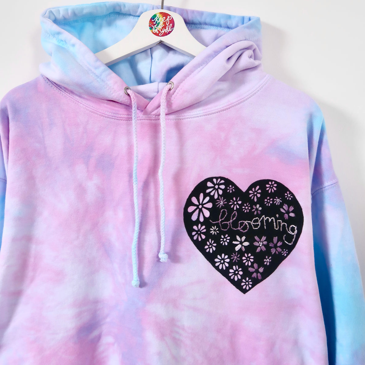 blooming tie dye hoodie