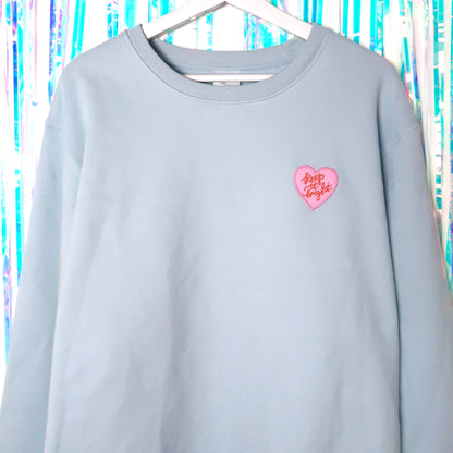 keep it bright embroidered sweatshirt - blue