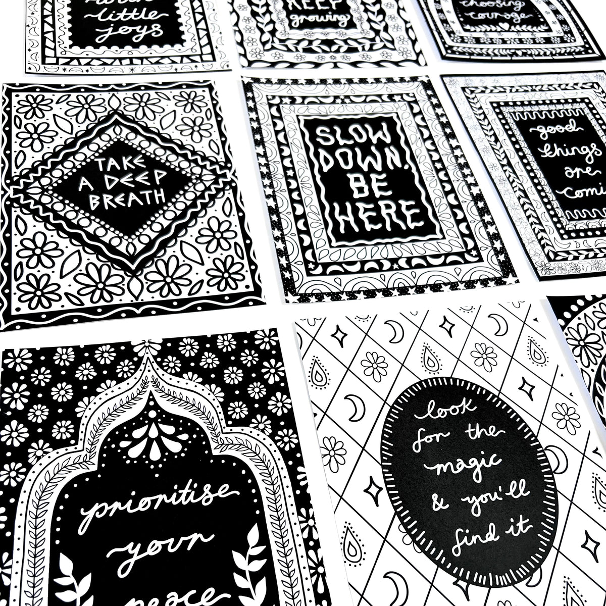 keep it bright colouring book - 10 prints