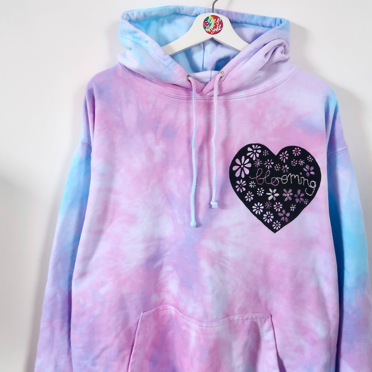 blooming tie dye hoodie