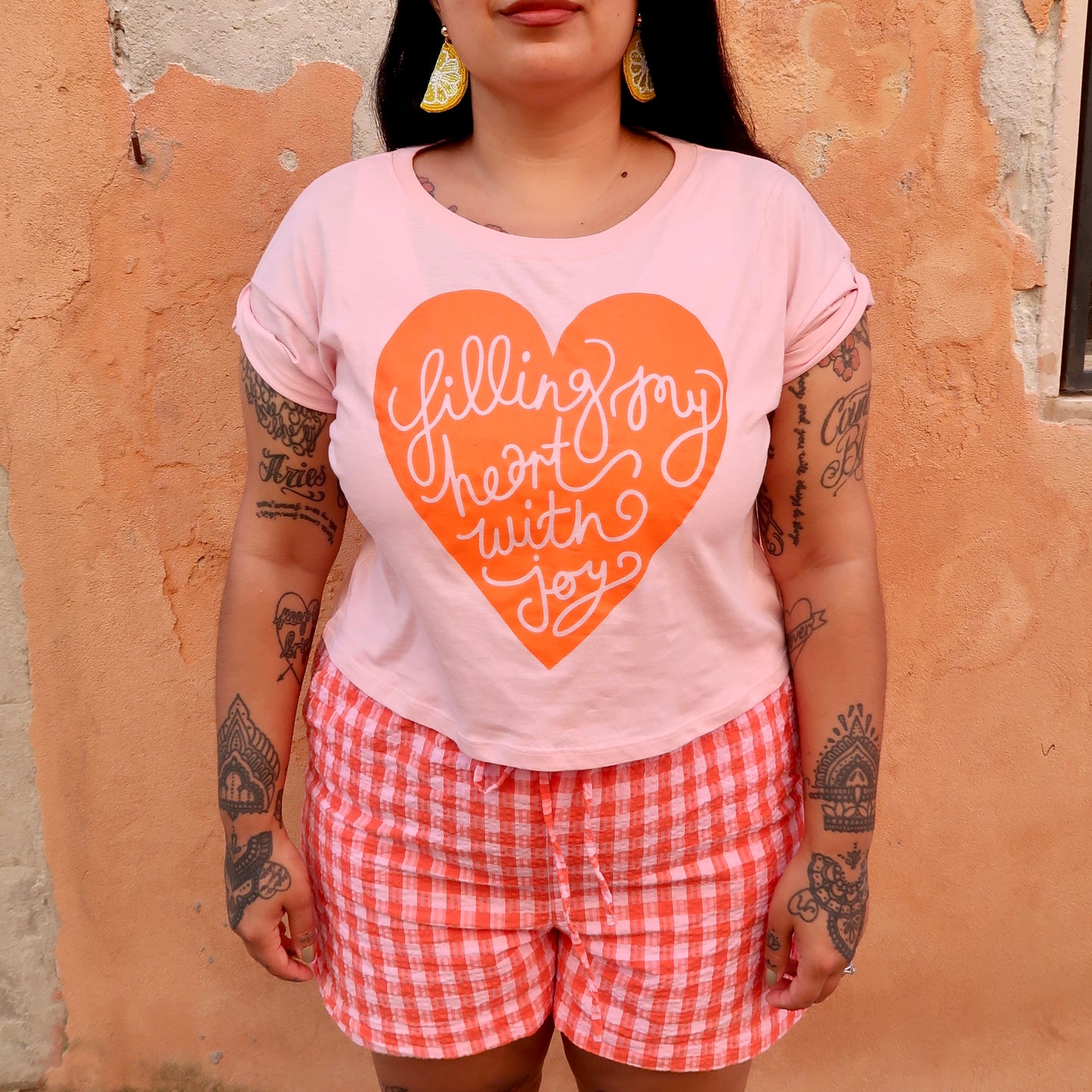 filling my heart with joy crop top