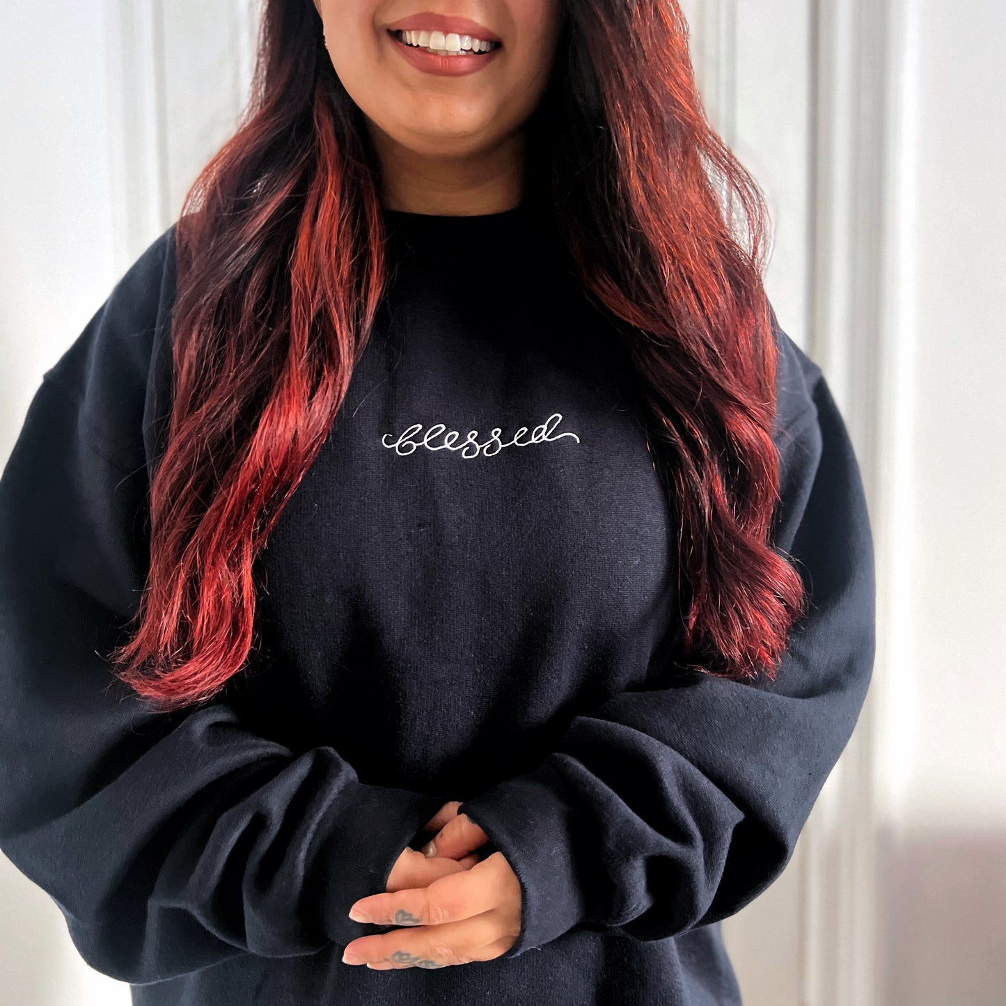 blessed embroidered sweatshirt | 4 colours