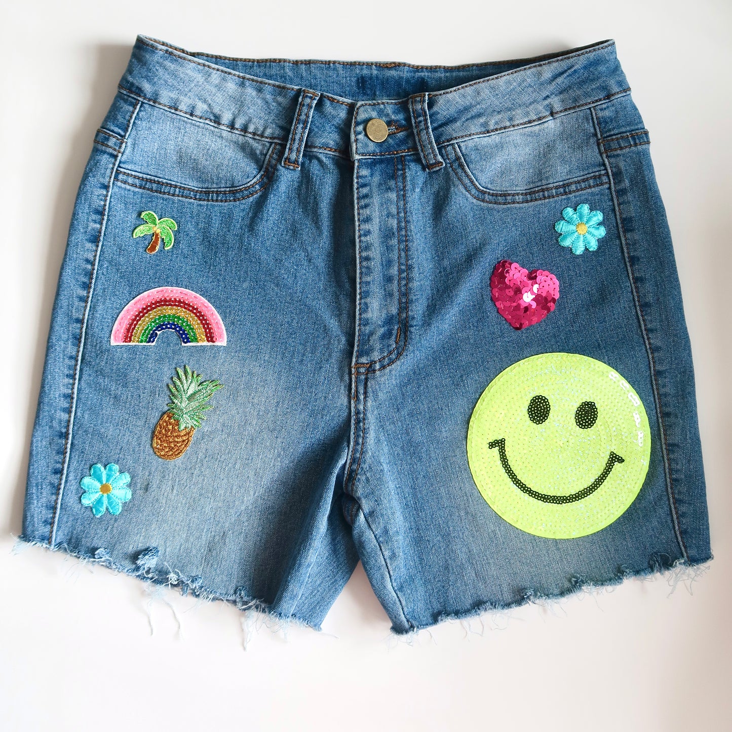summer fun denim shorts