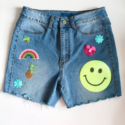 summer fun denim shorts