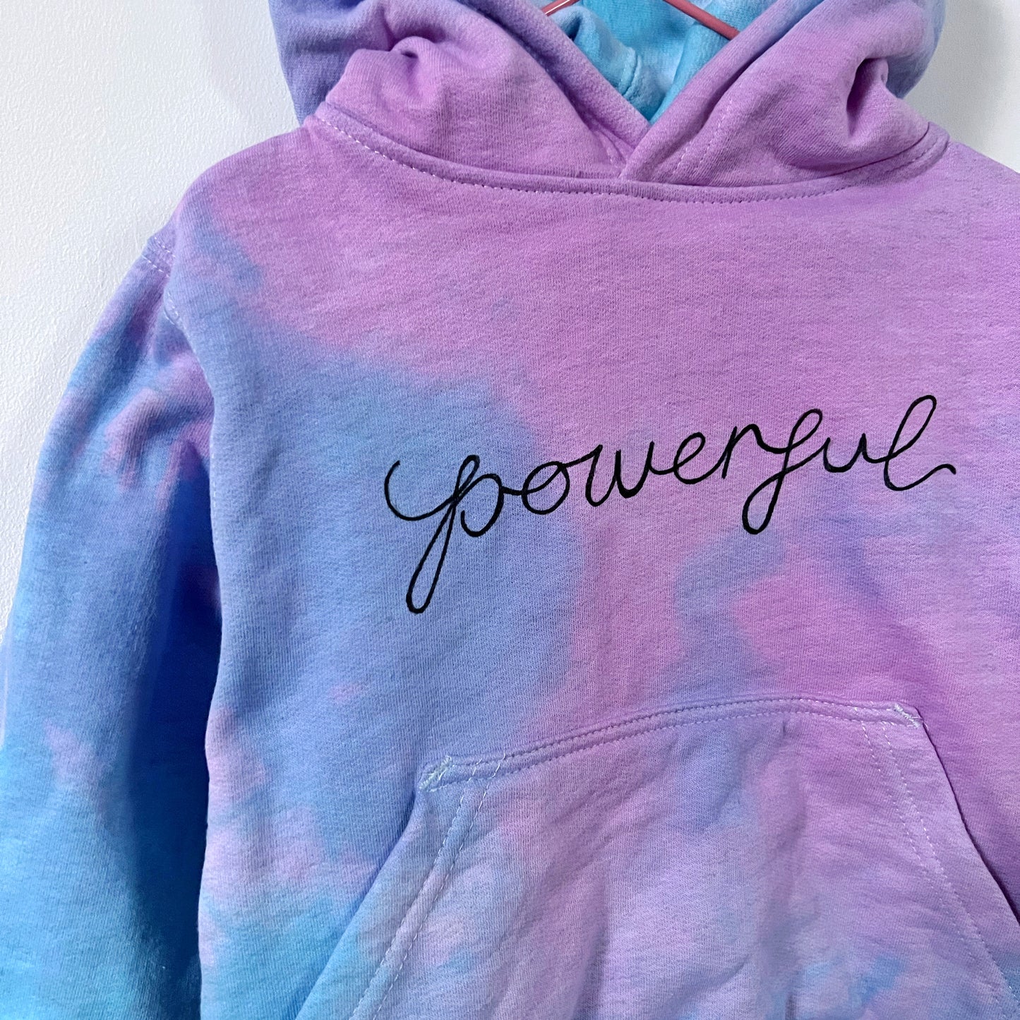 kids powerful tie dye hoodie