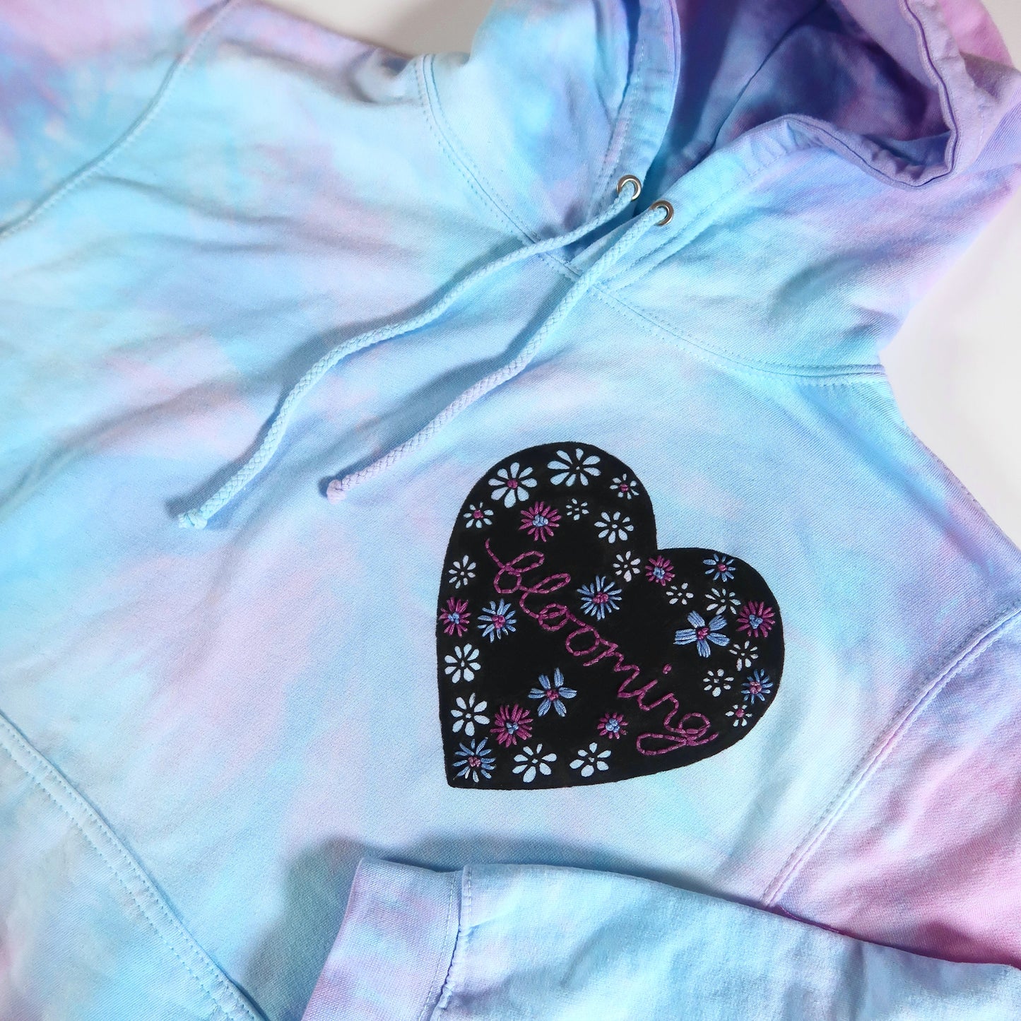 blooming tie dye hoodie