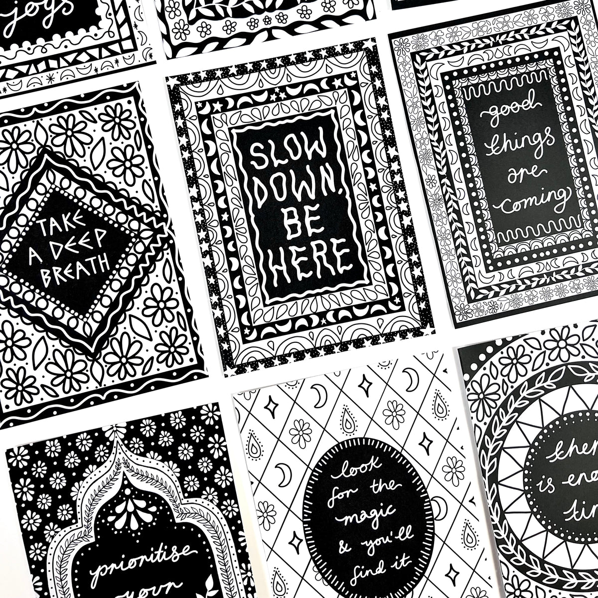 keep it bright colouring book - 10 prints