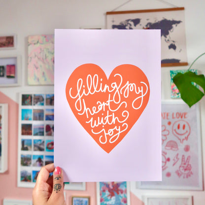 filling my heart with joy prints | A5 / A4