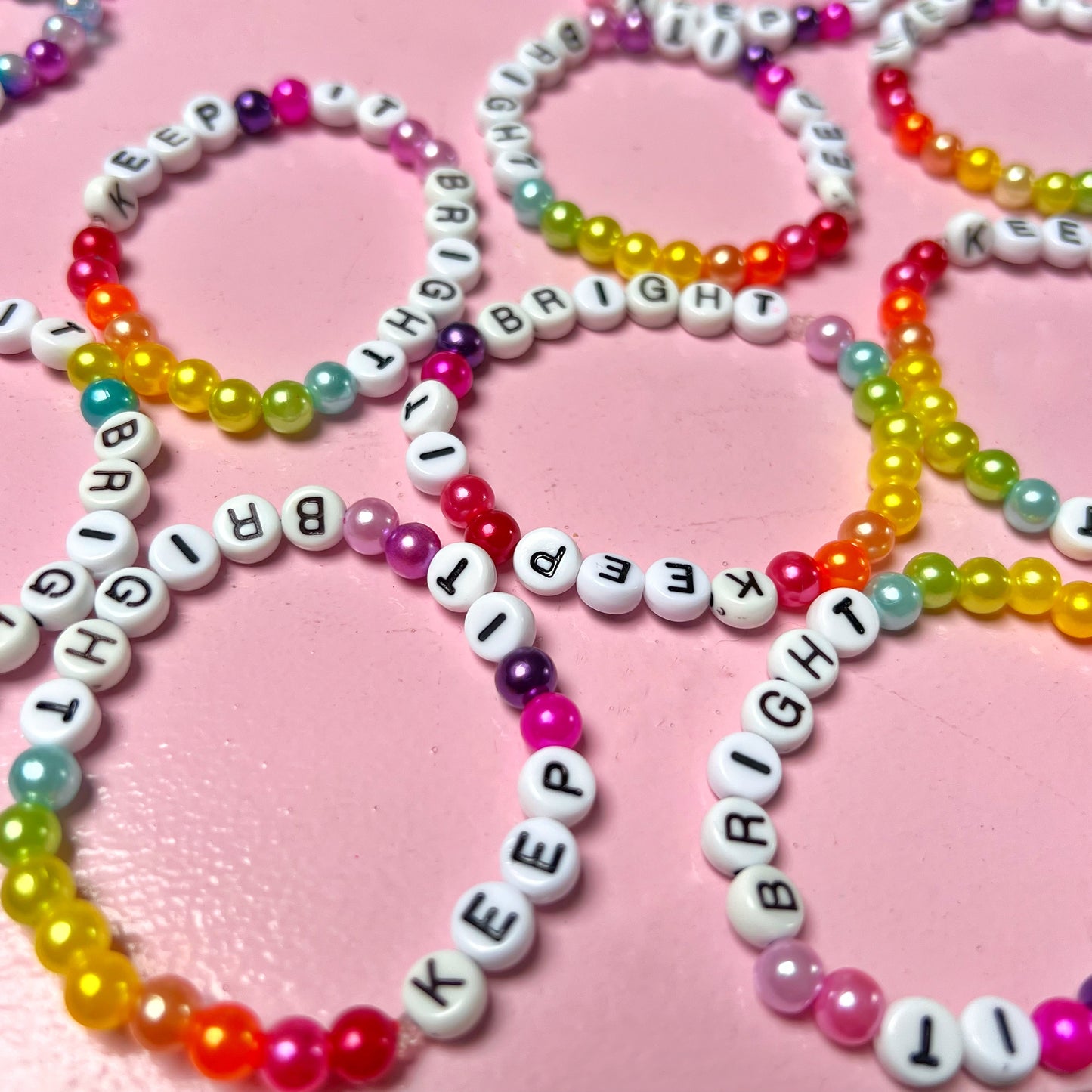 keep it bright beaded bracelets