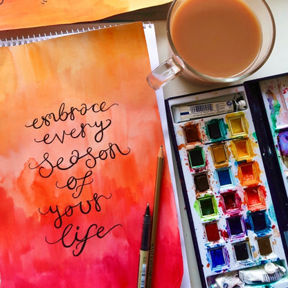 embrace every season of your life - A4 watercolour print