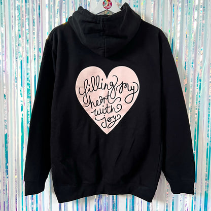 filling my heart with joy hoodie - black