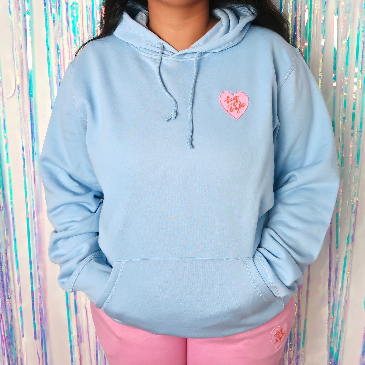 keep it bright hoodie - blue