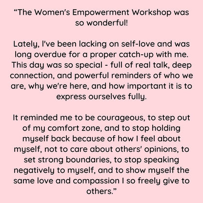 women's empowerment workshop | leeds | saturday 4th april