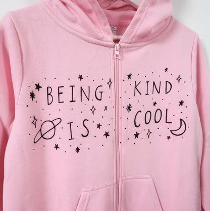 being kind is cool - kids onesie - pink