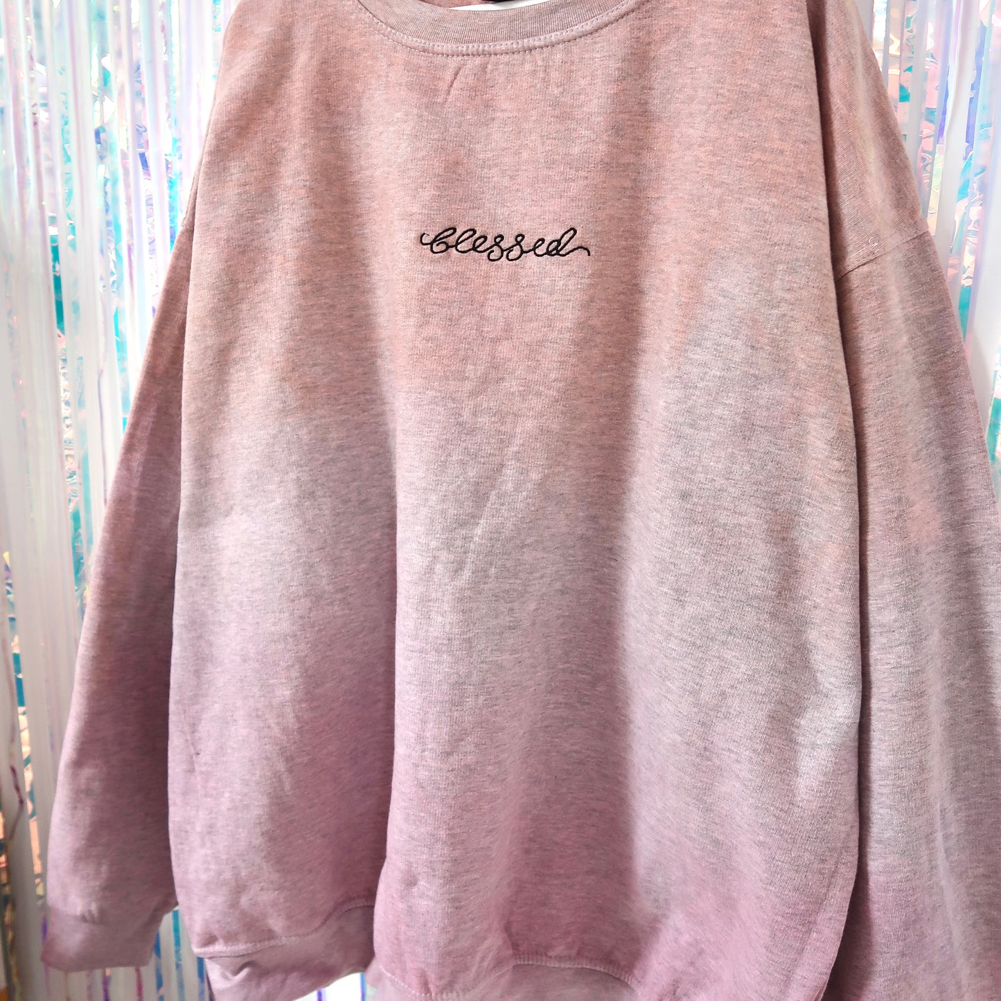 blessed embroidered sweatshirt - tie dye