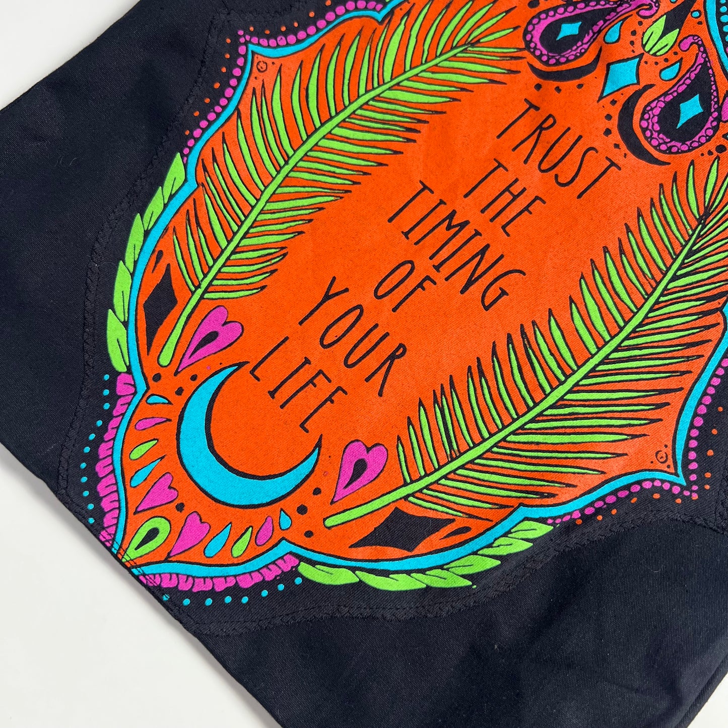 trust the timing of your life tote bag