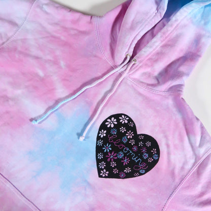 blooming tie dye hoodie