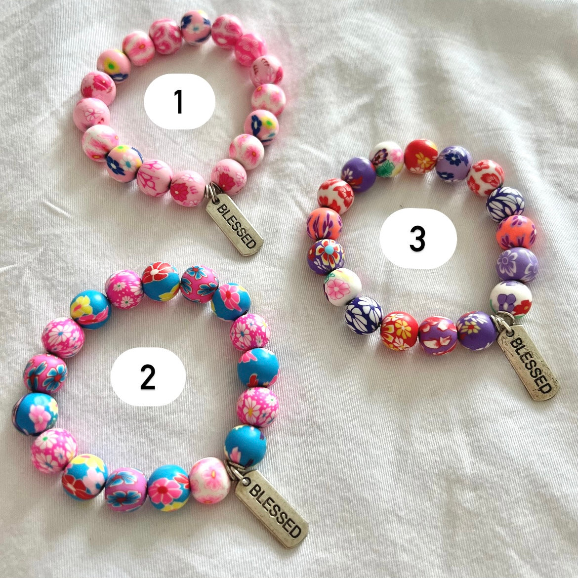 blessed floral bracelets